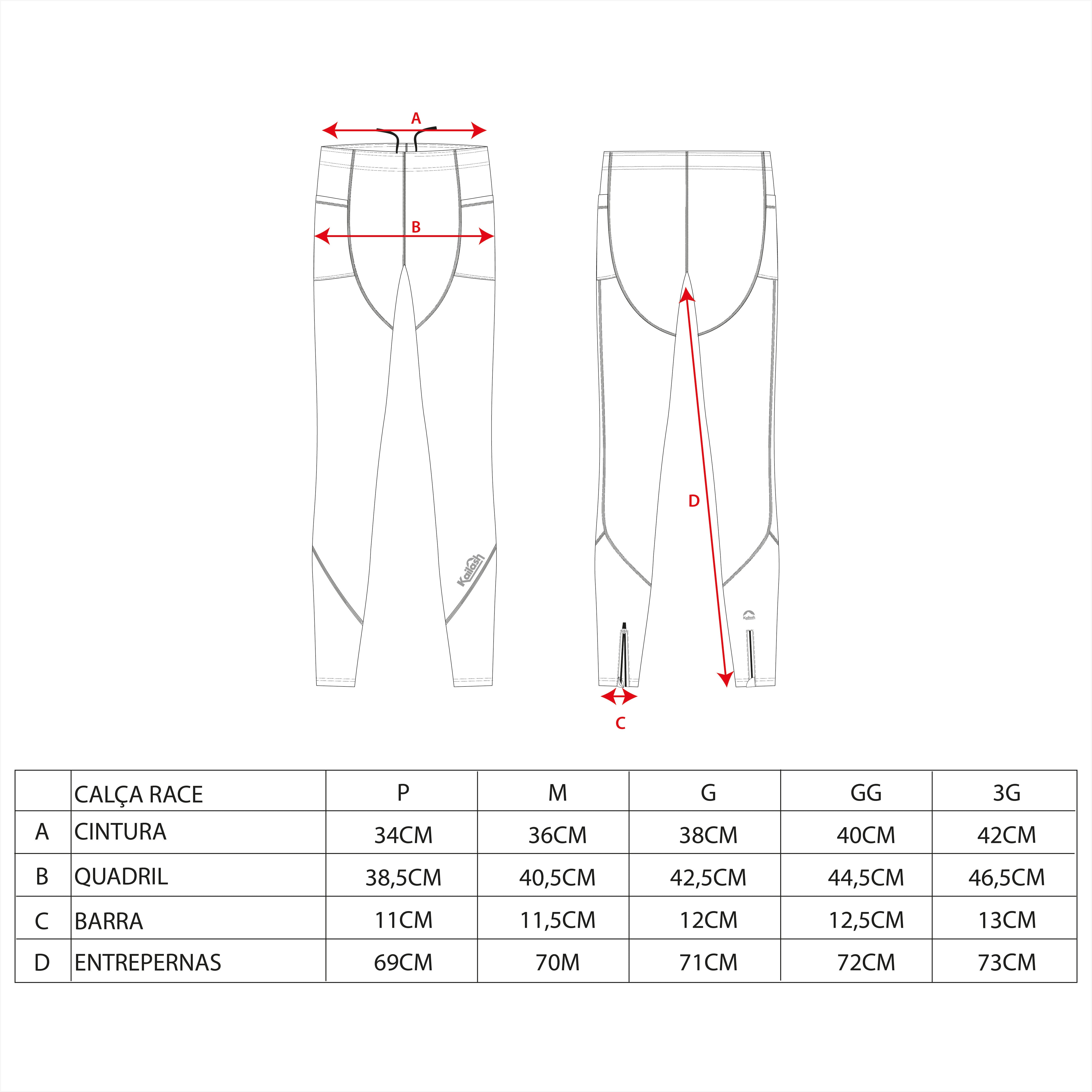 CALÇA RACE COMPRESSÃO UNISSEX - Kailash