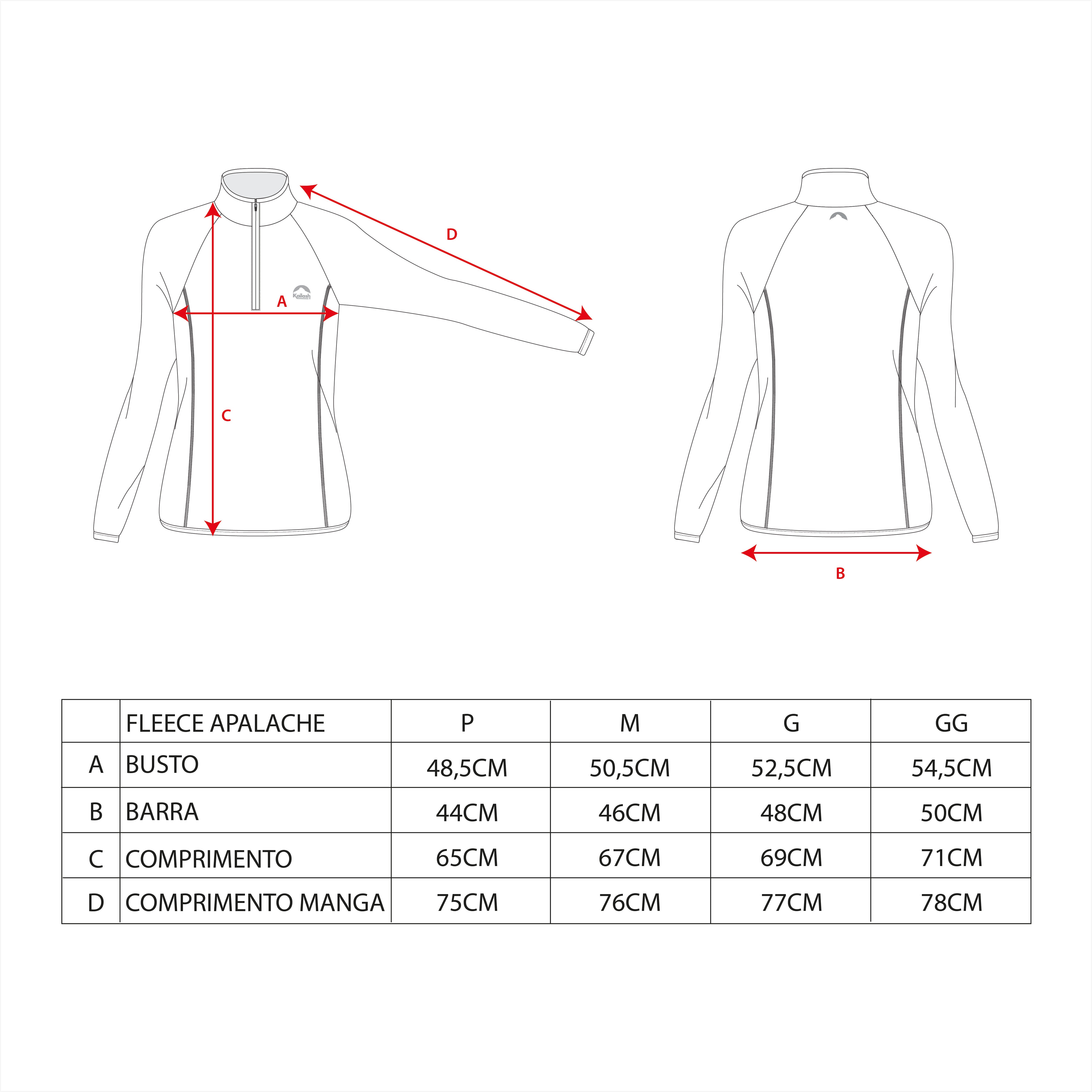 CASACO FLEECE APALACHE HALF FEMININO - Kailash