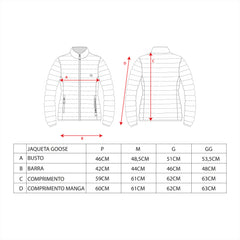 JAQUETA PUFFER DUPLA FACE PLUMA GANSO FEMININO - Kailash