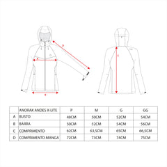 JAQUETA ANORAK ANDES X-LITE IMPERMEÁVEL FEMININO