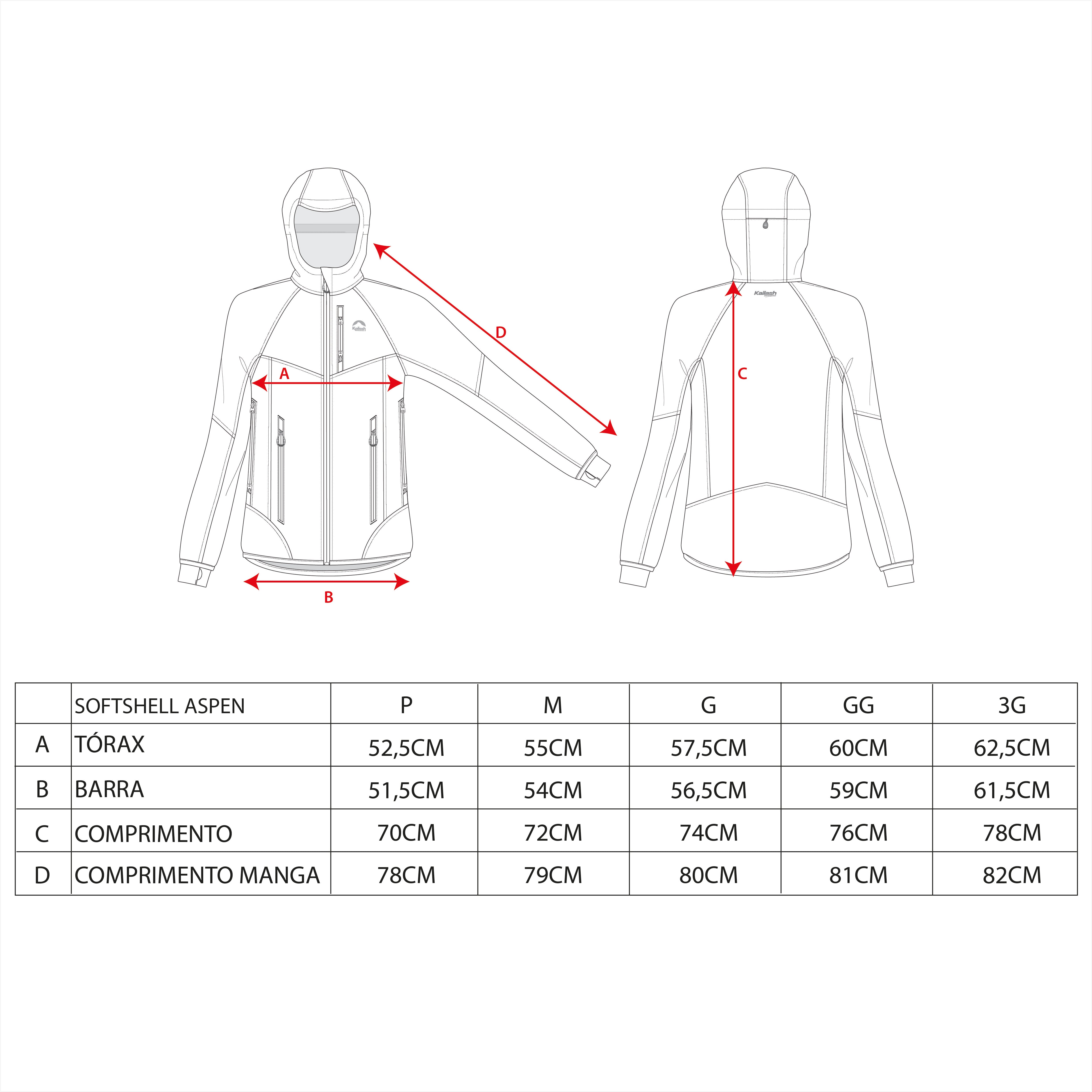 JAQUETA SOFTSHELL ASPEN COM CAPUZ MASCULINO - Kailash