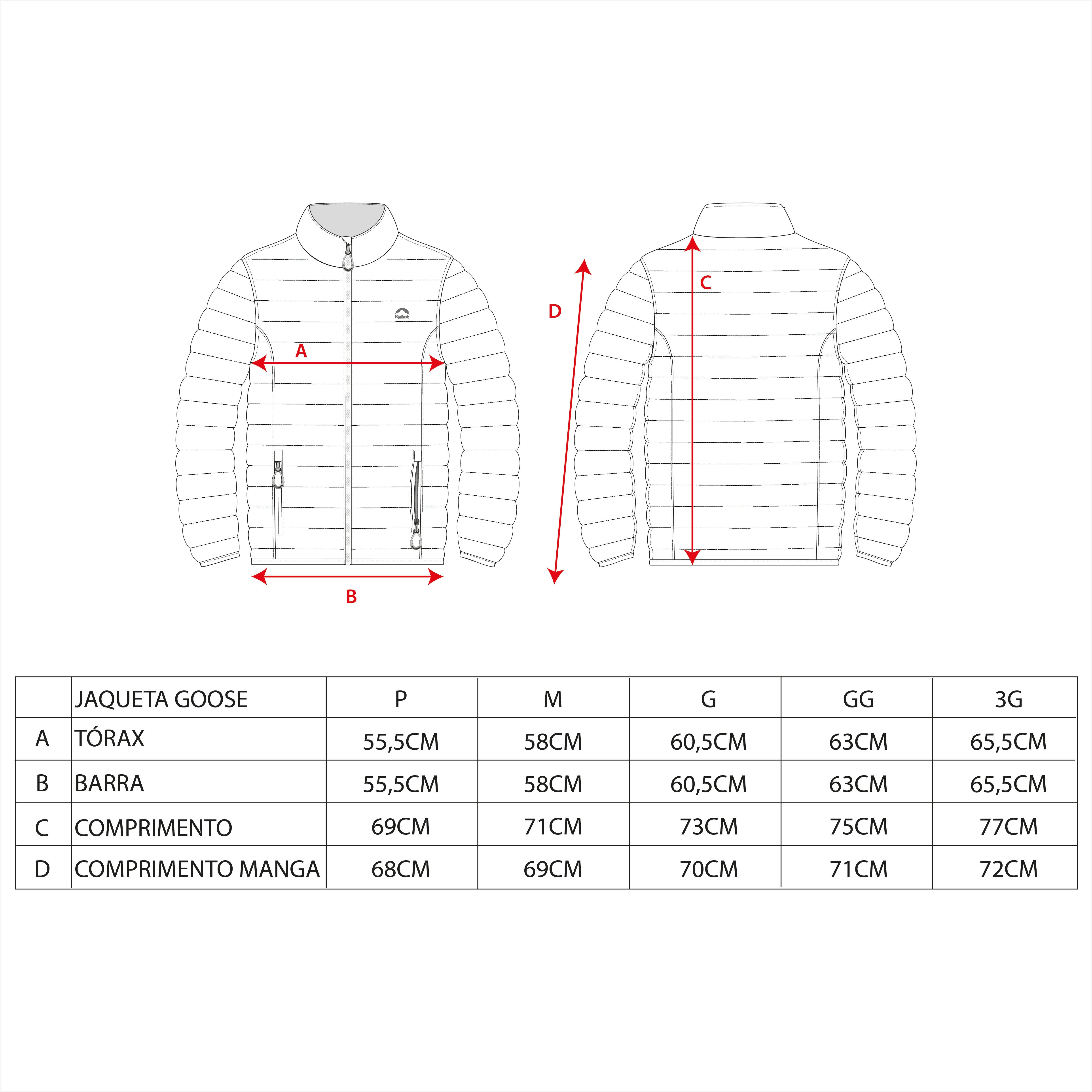 JAQUETA PUFFER DUPLA FACE PLUMA GANSO MASCULINO - Kailash