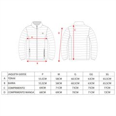 JAQUETA PUFFER DUPLA FACE PLUMA GANSO MASCULINO - Kailash