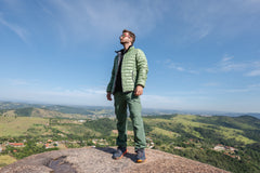 JAQUETA PUFFER DUPLA FACE PLUMA GANSO MASCULINO