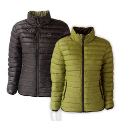 JAQUETA PUFFER DUPLA FACE PLUMA GANSO FEMININO
